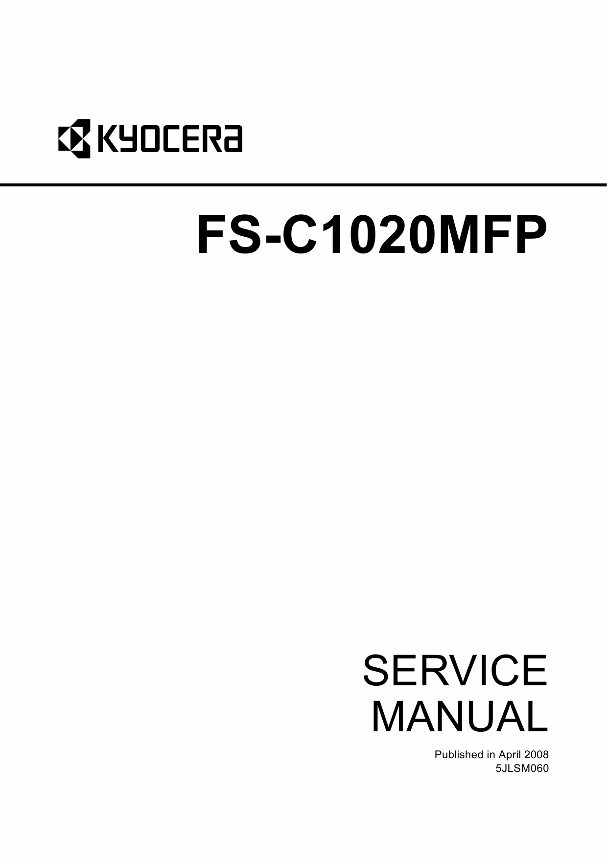 KYOCERA ColorMFP FS-C1020MFP Parts and Service Manual-1